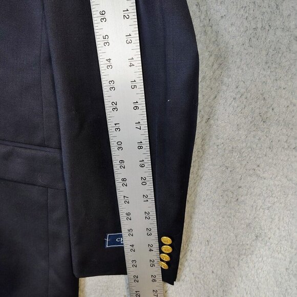 Chaps Blazer Men's 42 Long Navy 100% Wool Gold Sport Coat Suit Jacket Career NWT - Picture 12 of 16